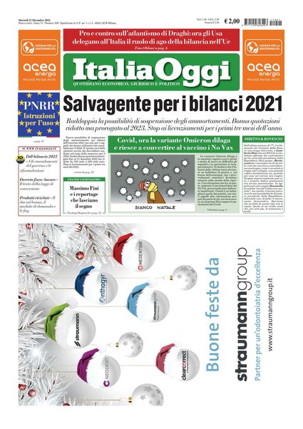 Italia oggi : quotidiano di economia finanza e politica